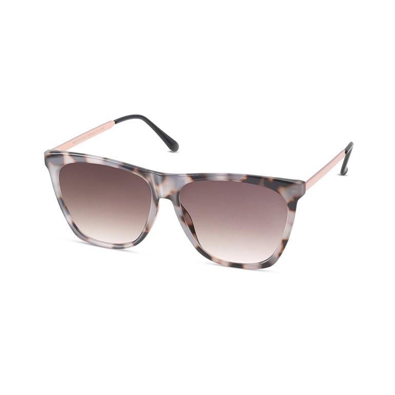 Twelve Large Rectangular Classic Frame Non-Polarized Sunglasses for Women and Men Vintage Style 100% UV Protection Lens - Milky Tortoise by Twelve