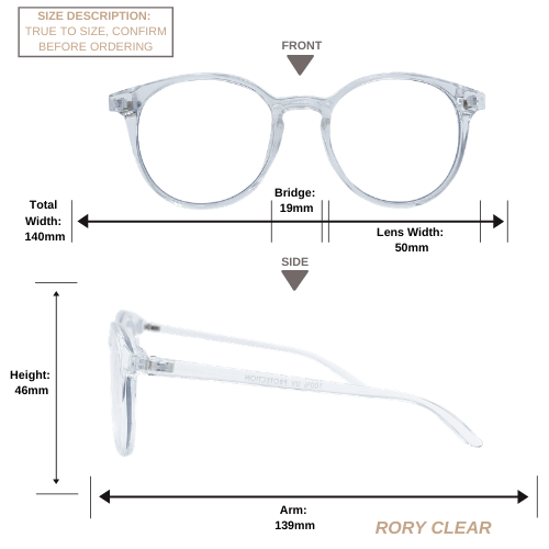 TWELVE Rory Blue Light Blocking Glasses UV Bluelight Filtering