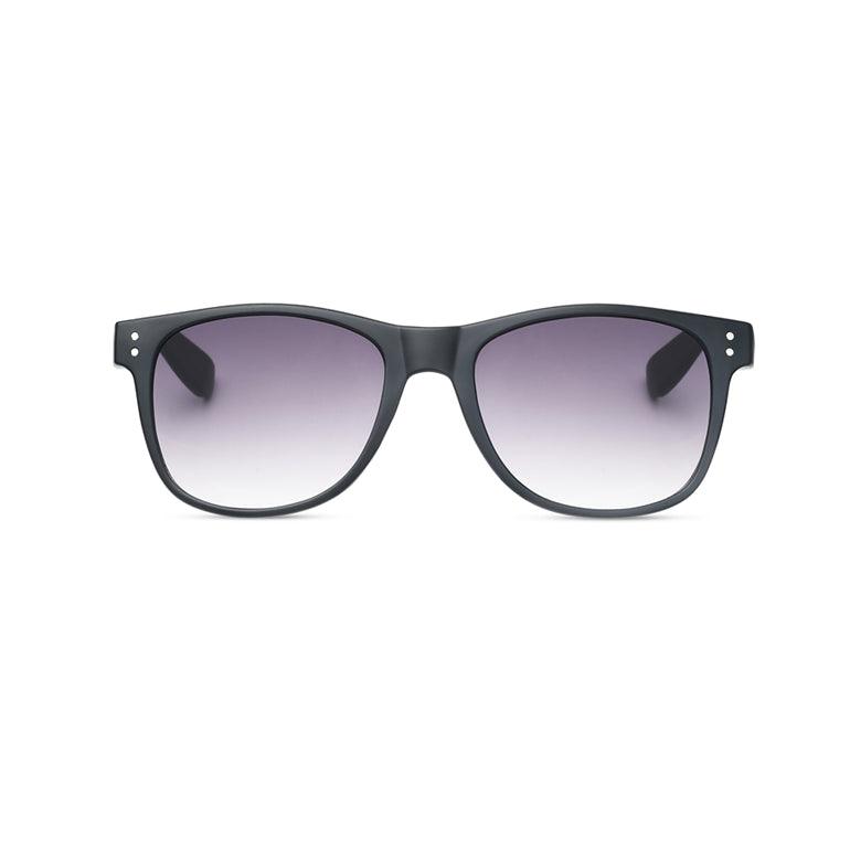 TWELVE Small Rectangular Classic Frame Non-Polarized Sunglasses for Women and Men Vintage Style 100% UV Protection Lens - Matte Black - TWELVE