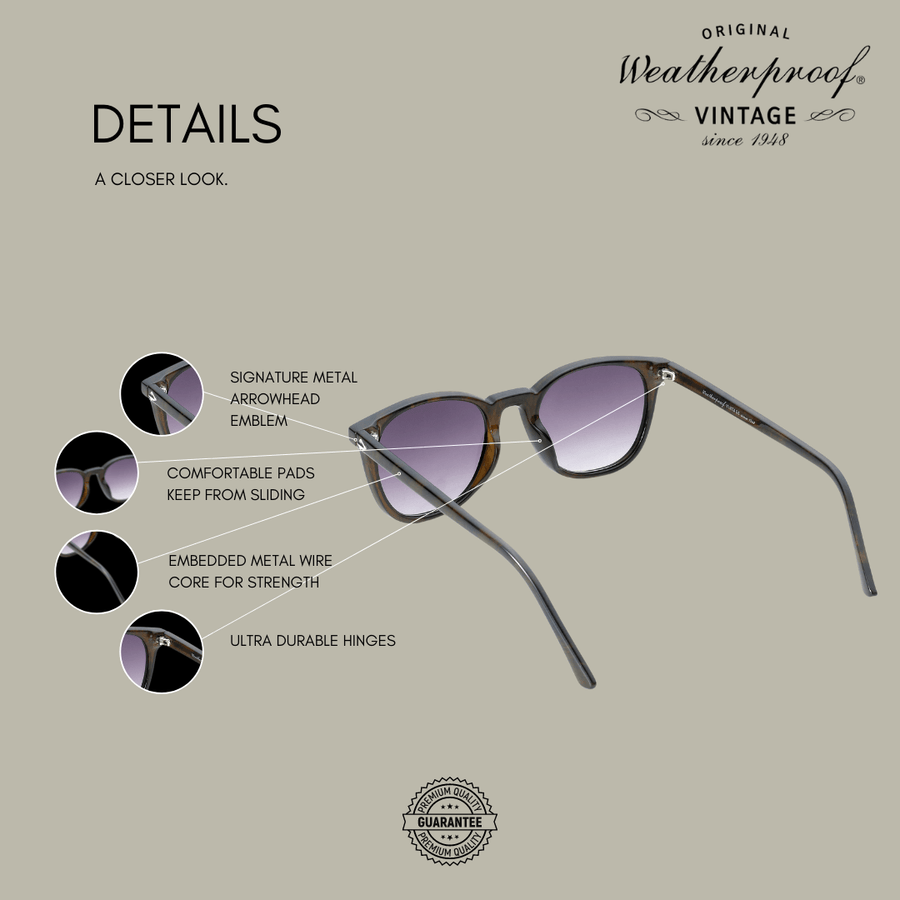 WEATHERPROOF VINTAGE Designer Sunglasses for Men, UV400 Protection, Ov –  TWELVE