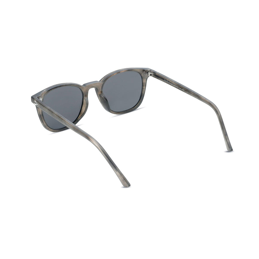 WEATHERPROOF VINTAGE Designer Sunglasses for Men, UV400 Protection, Oval Frame Embedded with Metal Wire Core for Strength - Grey Horn - Austin - TWELVE