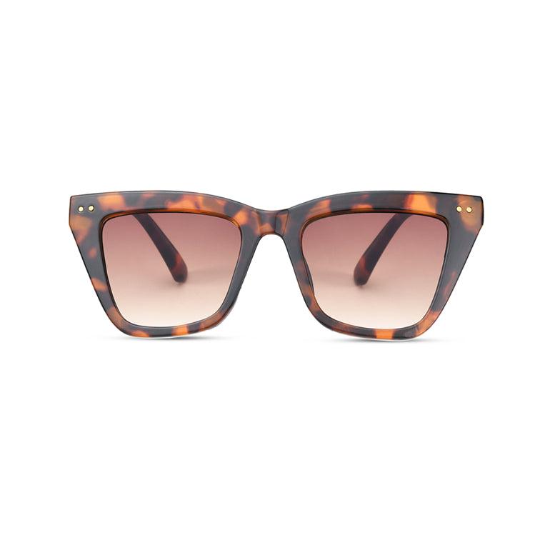 TWELVE Oversized Cat Eye Classic Frame Non-Polarized Sunglasses for Women Vintage Style 100% UV Protection Lens - Tortoise - TWELVE