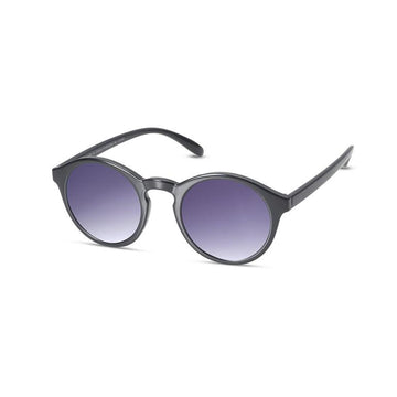 TWELVE Medium Round Classic Frame Non-Polarized Sunglasses for Women and Men Vintage Style 100% UV Protection Lens - Black - TWELVE