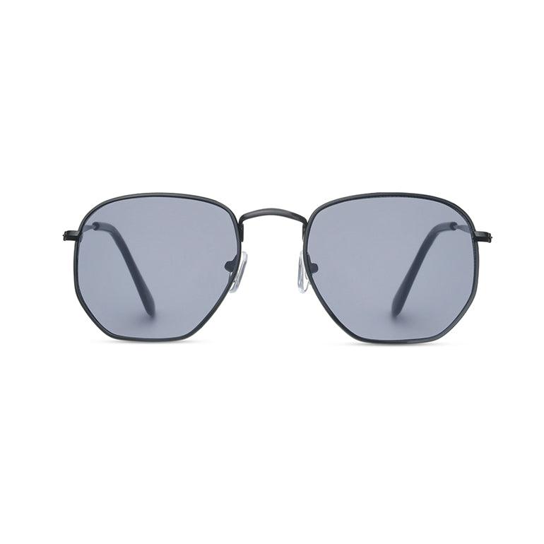 TWELVE Medium Oval Classic Frame Non-Polarized Sunglasses for Women and Men Vintage Style 100% UV Protection Lens - Black - TWELVE