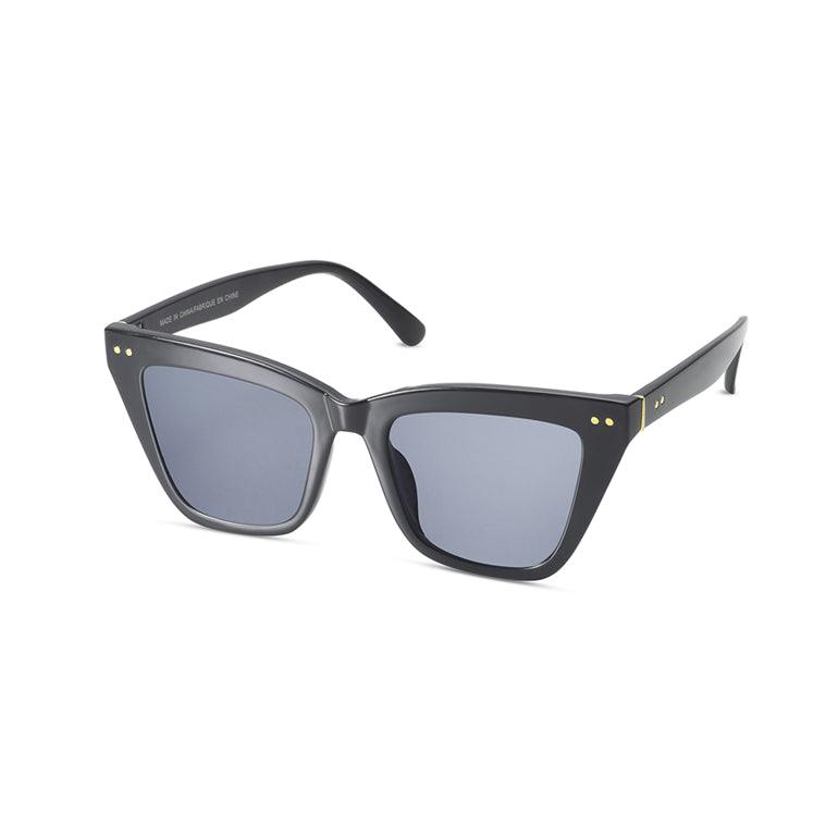 TWELVE Oversized Cat Eye Classic Frame Non-Polarized Sunglasses for Women Vintage Style 100% UV Protection Lens - Black - TWELVE