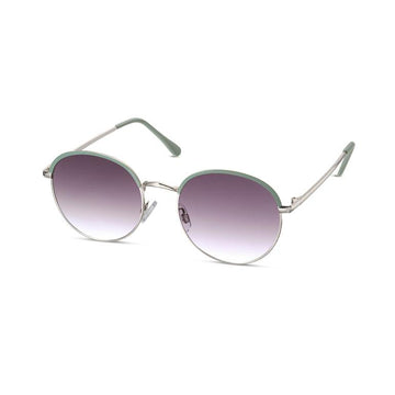 TWELVE Medium Round Classic Frame Non-Polarized Sunglasses for Women and Men Vintage Style 100% UV Protection Lens - Mint - TWELVE