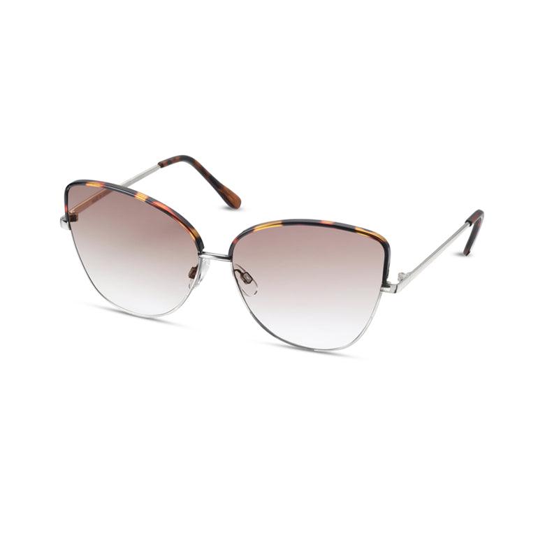 TWELVE Oversized Cat Eye Classic Frame Non-Polarized Sunglasses for Women Retro Style 100% UV Protection Lens - Tortoise - TWELVE